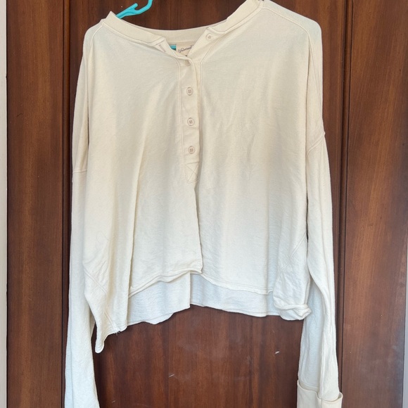 Universal Thread Off-White Henley Shirt - Picture 1 of 3